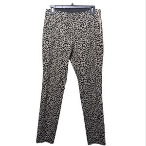 A new day Leopard Print Skinny Leg Zipper Button